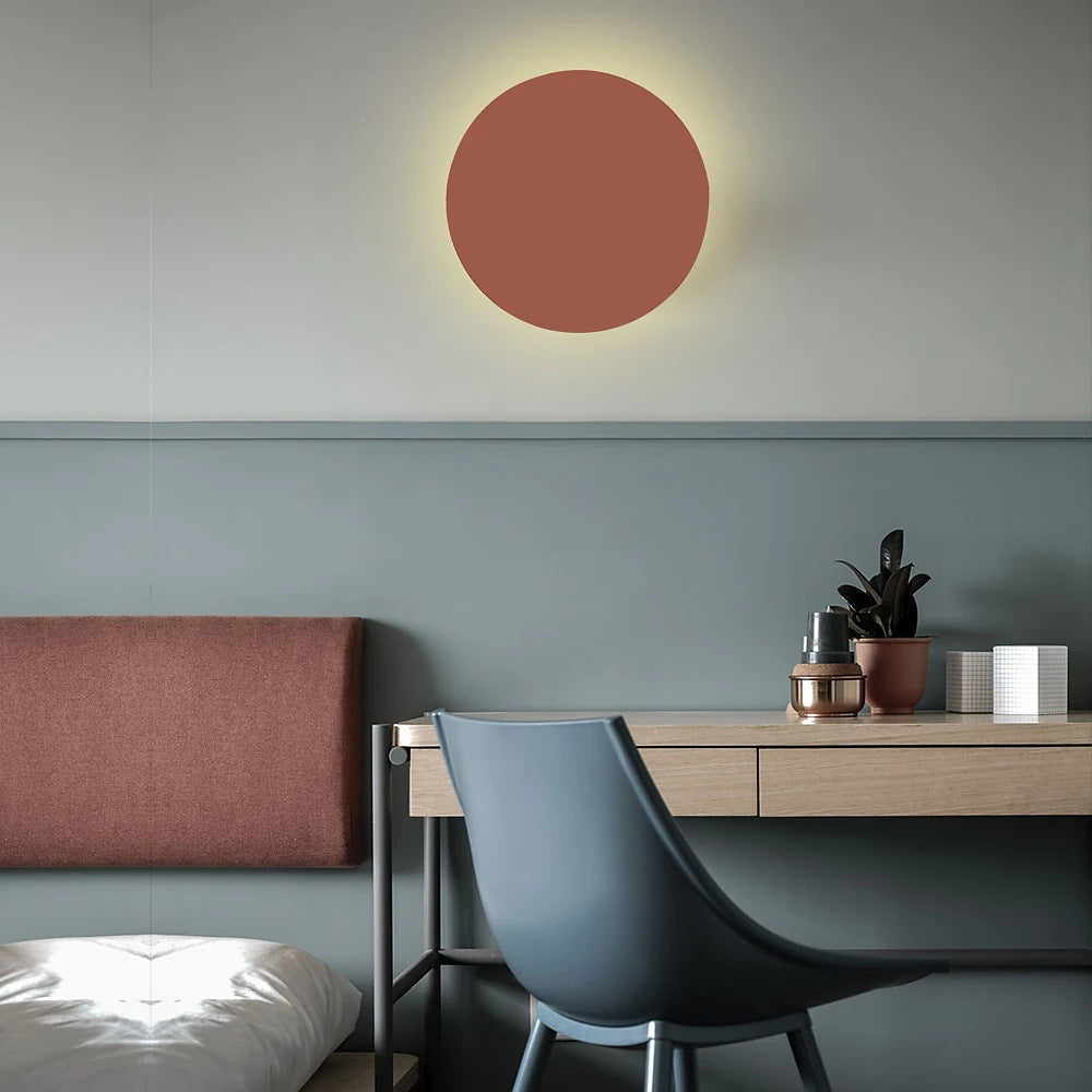Colorful Round Iron LED Wall Sconce