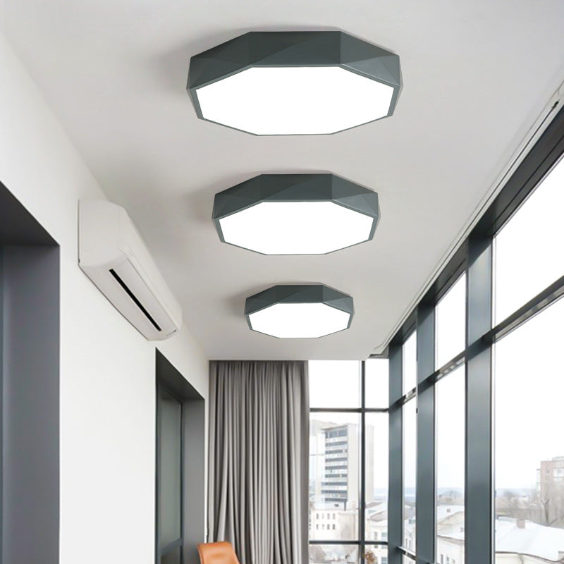 Diamond Geometry LED Flush Mount