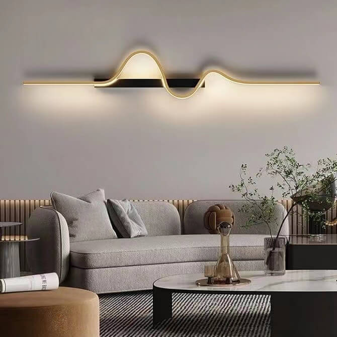 Aluminum Long Wave LED Wall Sconce