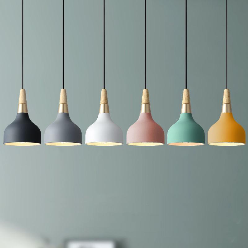 Modern Macaron Disc 1-Light Pendant Lamp