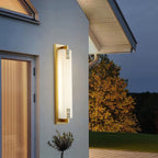 Rectangular Copper Marble LED Outdoor Wall Sconce
