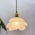Vintage French Petal Glass LED Pendant Light