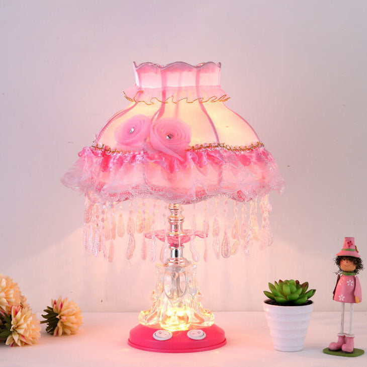 Elegant European Glass Table Lamp - 1-Light Wedding Design