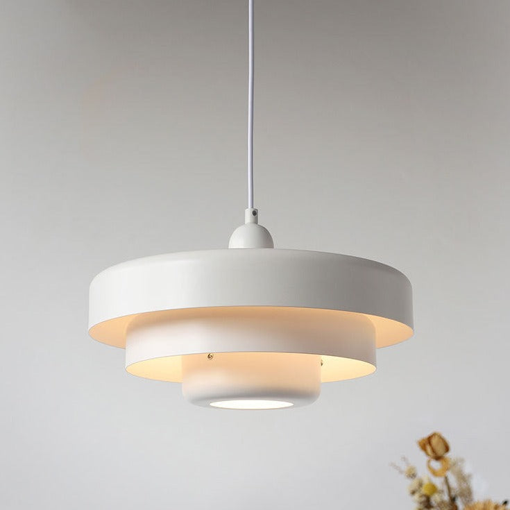 Multi-Layered Round Metal Pendant Light