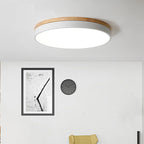 Minimalist Round LED Flush Mount Ceiling Light - Macaron Design for Bedroom
