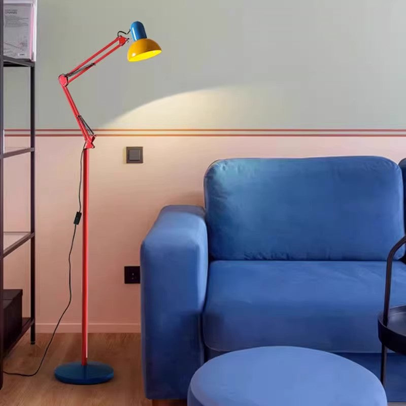 Contemporary Iron Half Circle 1-Light Floor Lamp for Bedroom