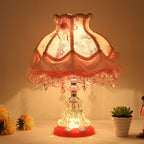 Elegant European Glass Table Lamp - 1-Light Wedding Design
