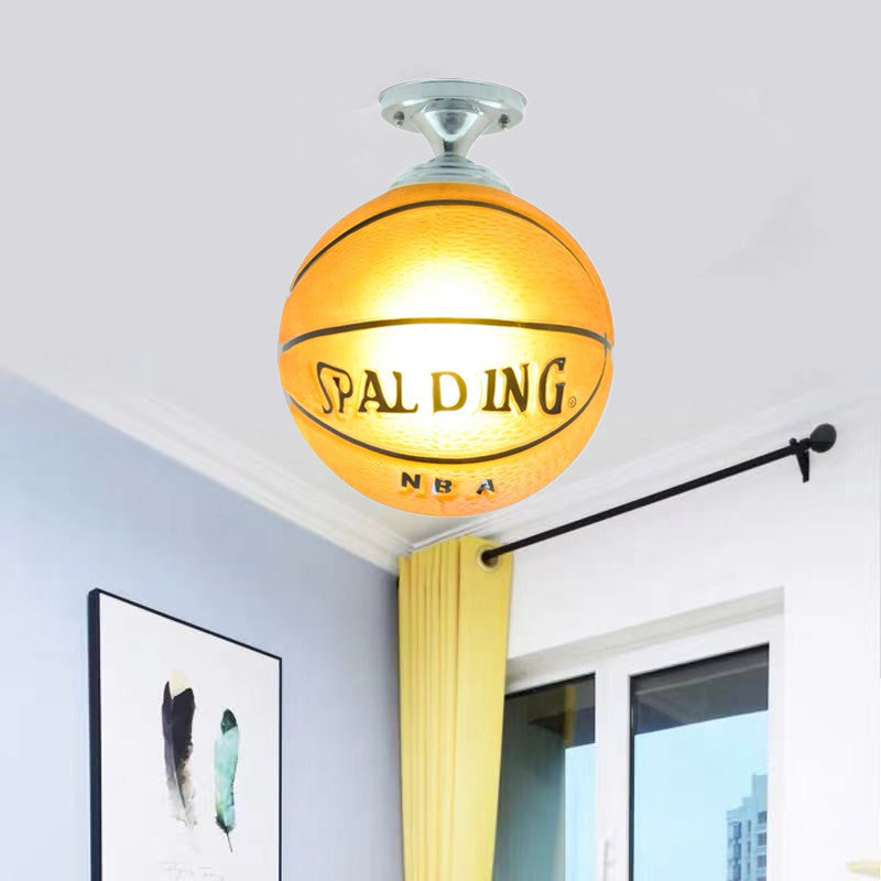 Premium Basketball & Soccer Semi-Flush Mount Ceiling Light