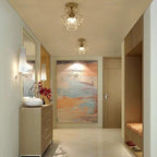 Elegant Crystal Flower Semi-Flush Mount Ceiling Light - 1/3 Light Options