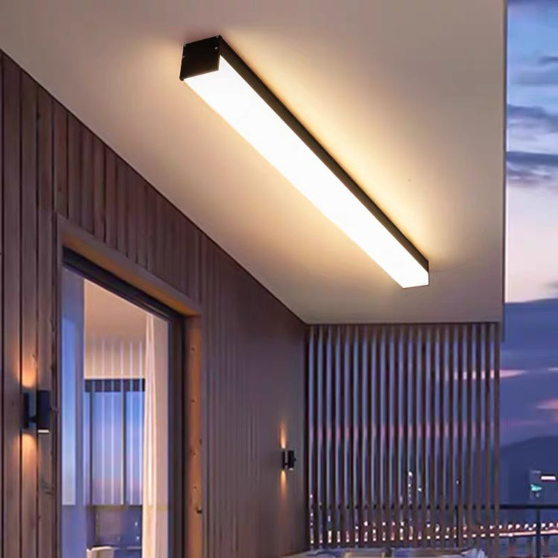 Premium Minimalist Long Rectangle Aluminum LED Flush Mount