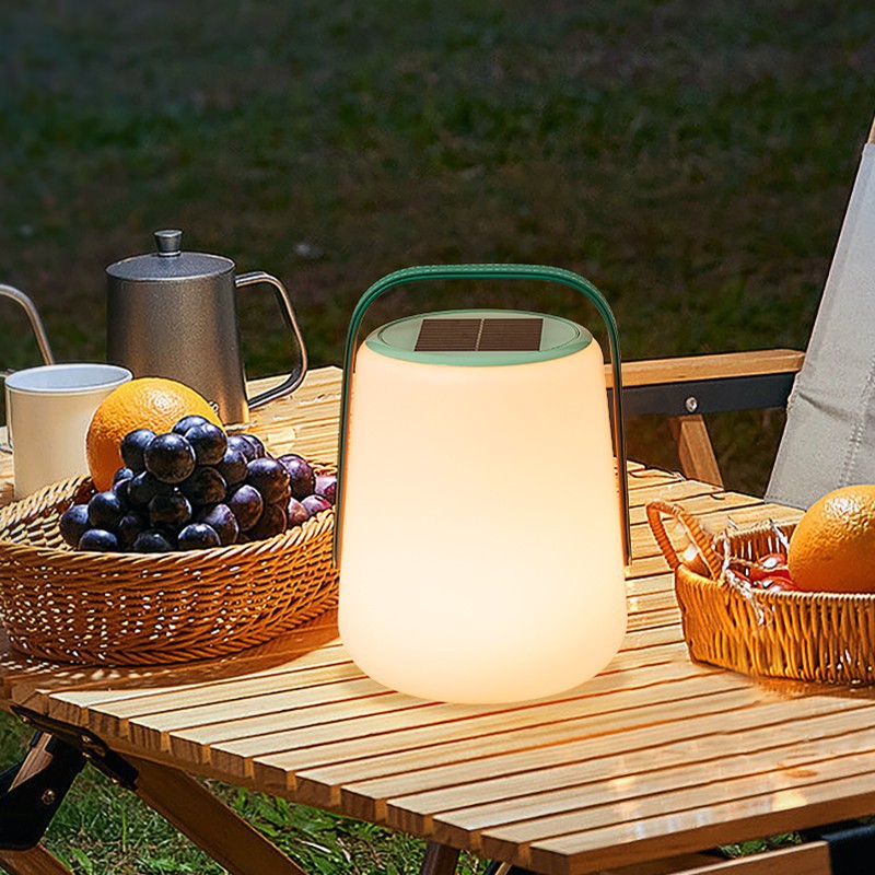 Premium Solar Waterproof Leather Cylinder Lantern