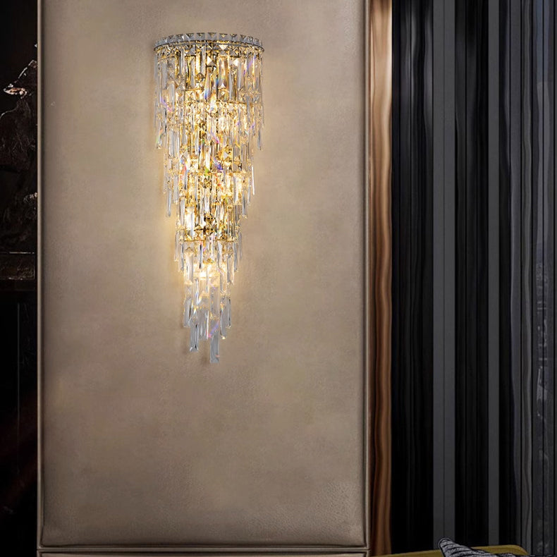 Crystal Tassel Wall Sconce