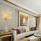 Crystal Floral Iron 3-Light Sconce