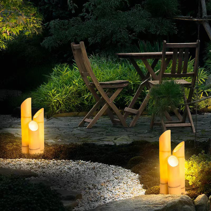 Modern Waterproof Solar Bamboo LED Garden Light