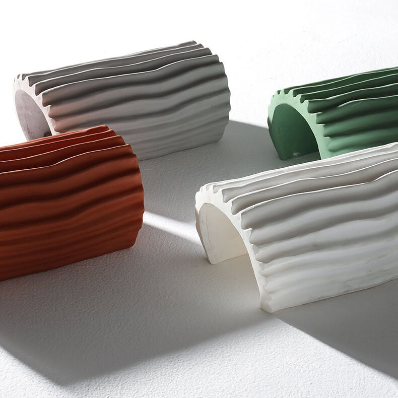 Nordic Striped Resin Wall Sconce