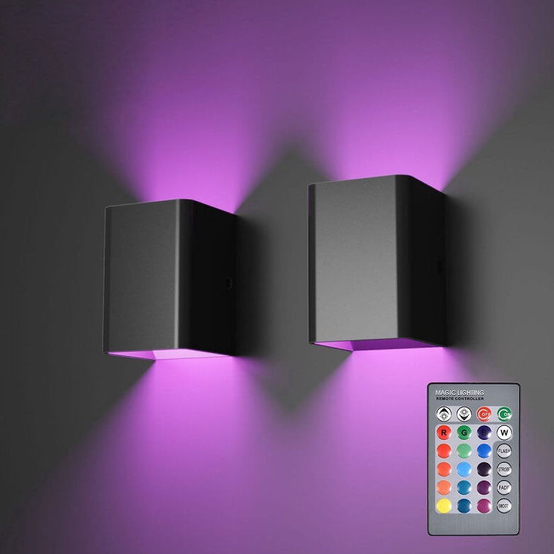 Square Aluminum RGB LED Wall Sconce