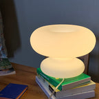 Premium Danish White Mushroom 1-Light Table Lamp