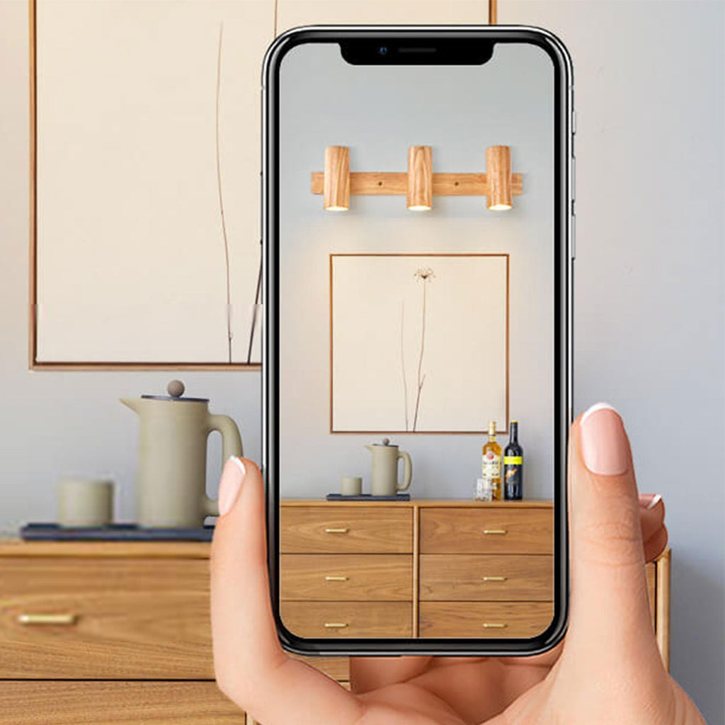 Modern Wood Spotlight Wall Sconce