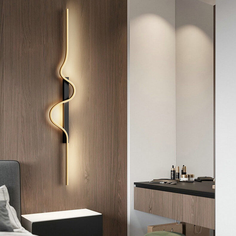 Aluminum Long Wave LED Wall Sconce