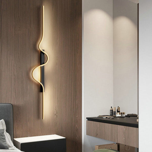 Aluminum Long Wave LED Wall Sconce