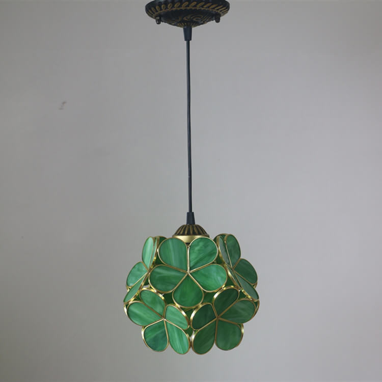 Premium Vintage Stained Glass Petal Pendant Light