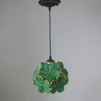Premium Vintage Stained Glass Petal Pendant Light