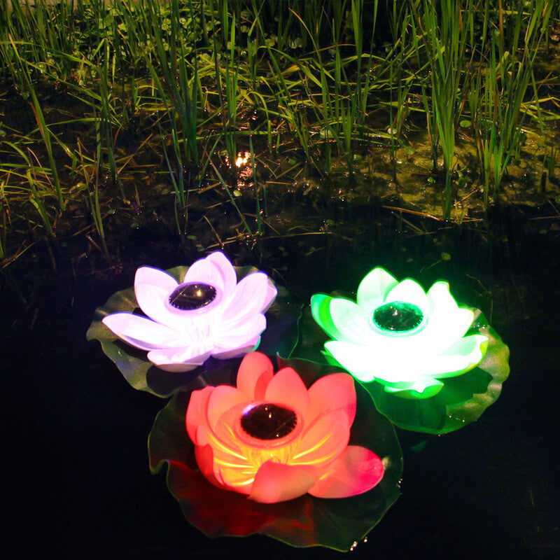 Premium Waterproof Solar LED Floating Lotus Flower Light