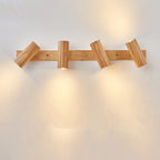 Japanese Minimalist Solid Wood Flush Mount Ceiling Light - Available in 1, 3, or 4 Lights