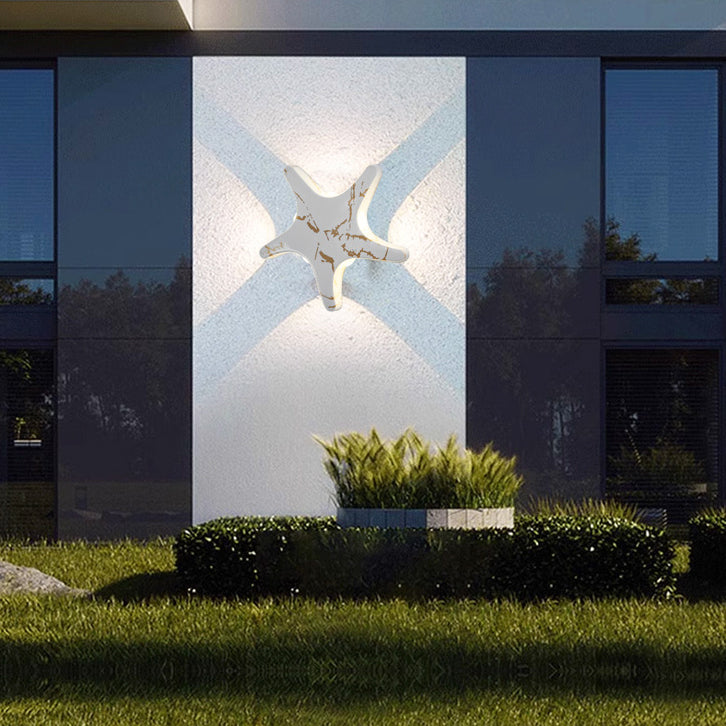 Modern Aluminum Starfish LED Waterproof Wall Sconce