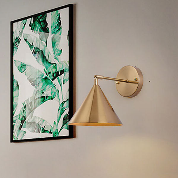 Brass Cone Iron Wall Sconce