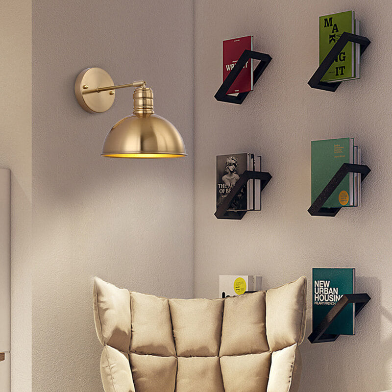 Brass Cone Iron Wall Sconce