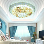Tiffany Mosaic Shells 1-Light Flush Mount Ceiling Light