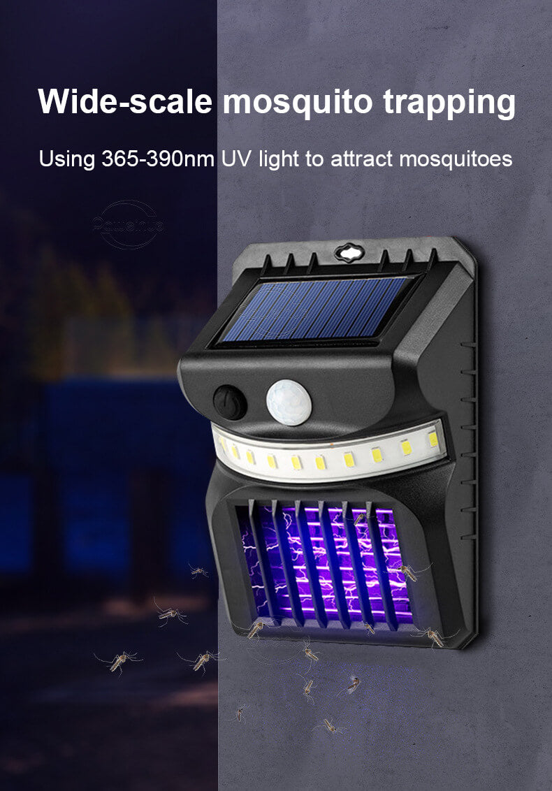 Premium Solar-Powered Mosquito Repellent Wall Sconce with Smart Sensor for Outdoor Use