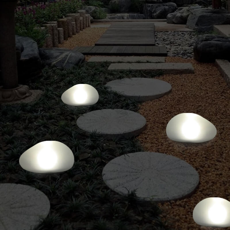 Solar Pebble LED Landscape Light