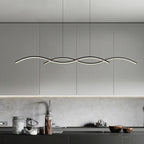 Nordic Minimalist LED Chandelier with Long Wave Design