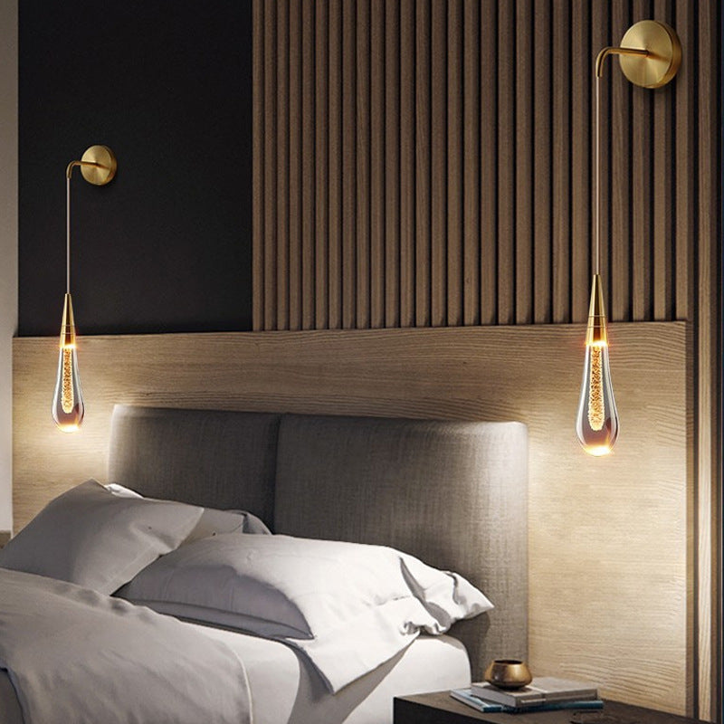 Luxury Teardrop Crystal LED Wall Sconce