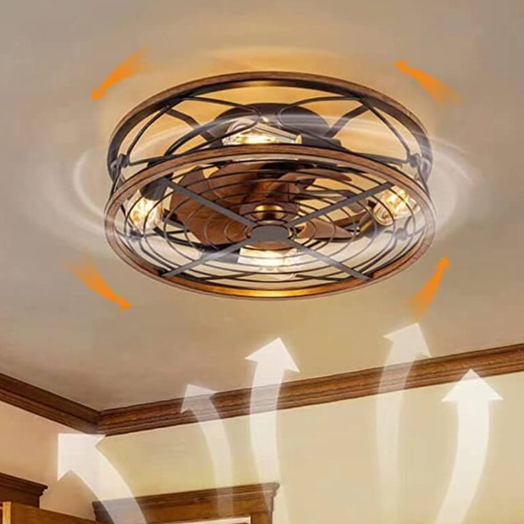 Industrial 4-Light Iron Ceiling Fan