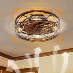 Industrial 4-Light Iron Ceiling Fan