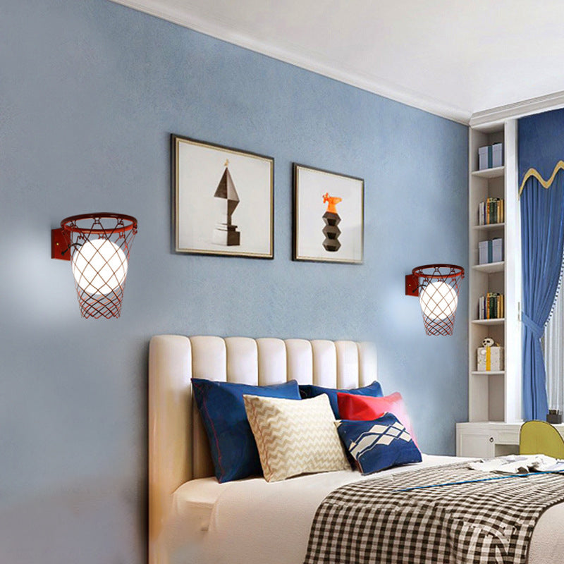 Art Deco Kids Basketball Hoop Wall Sconce