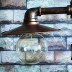 Steampunk Copper Water Pipe 2-Light Floor Lamp