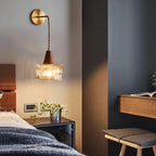 Japanese Walnut & Copper 1-Light Wall Sconce