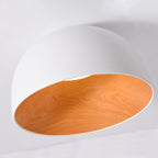 Modern Wooden Bowl LED Flush Mount Ceiling Light