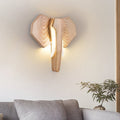 Nordic Solid Wood Elephant LED Sconce