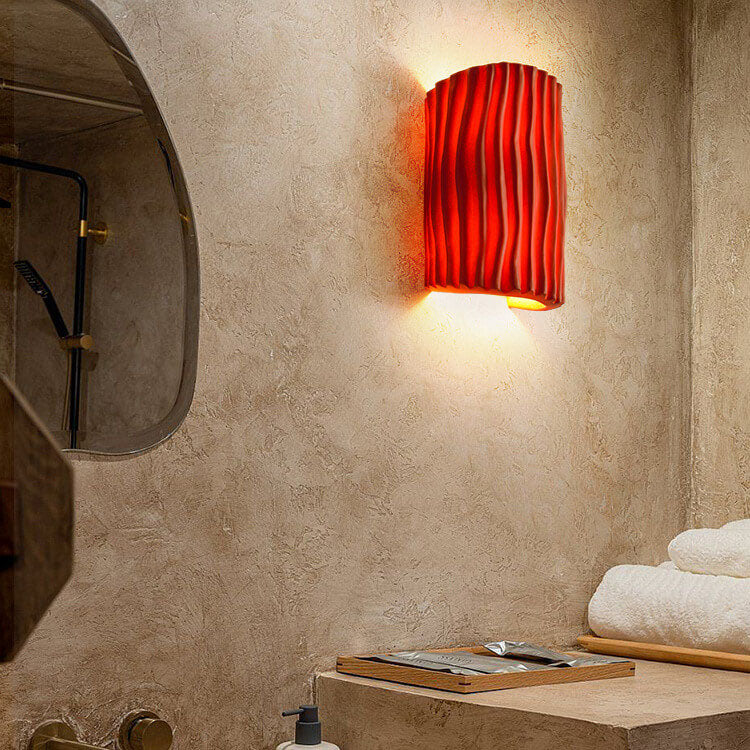 Nordic Striped Resin Wall Sconce