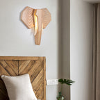 Nordic Solid Wood Elephant LED Sconce