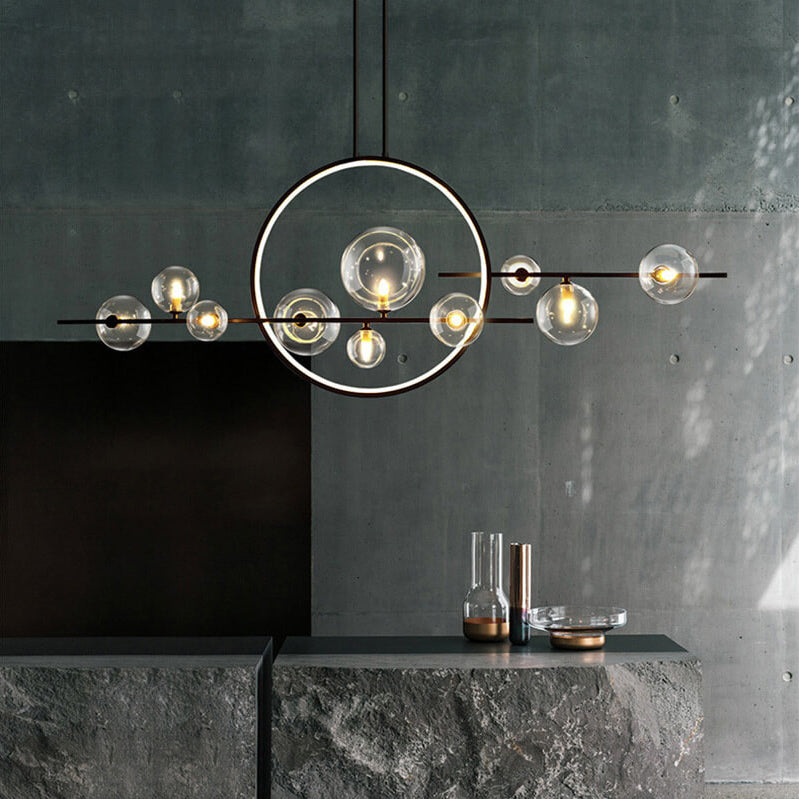 Contemporary Glass Bubble Chandelier - 7/10 Light Design