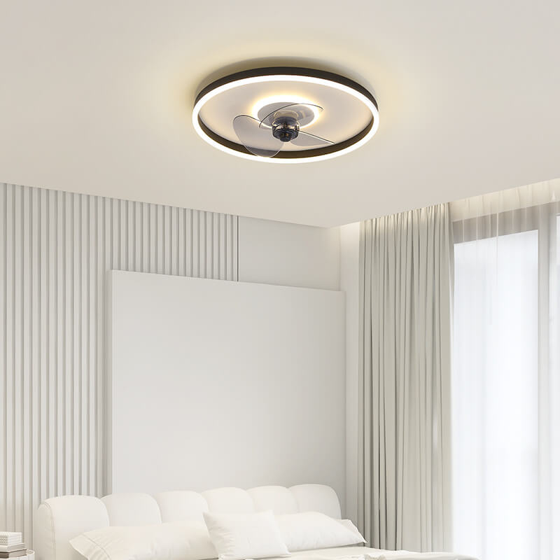 Minimalist Round Invisible LED Ceiling Fan Light