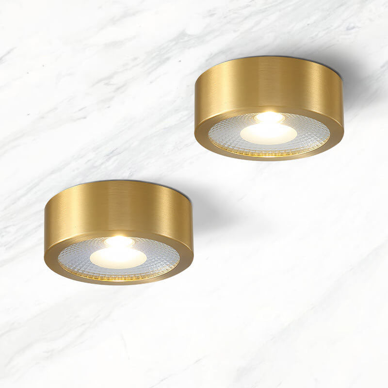 Premium Ultra-Thin Copper LED Flush Mount Light