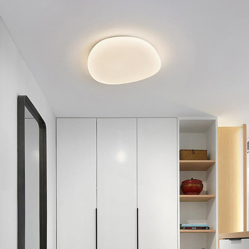 Minimalist Pebble Acrylic LED Flush Mount Ceiling Light for Bedroom