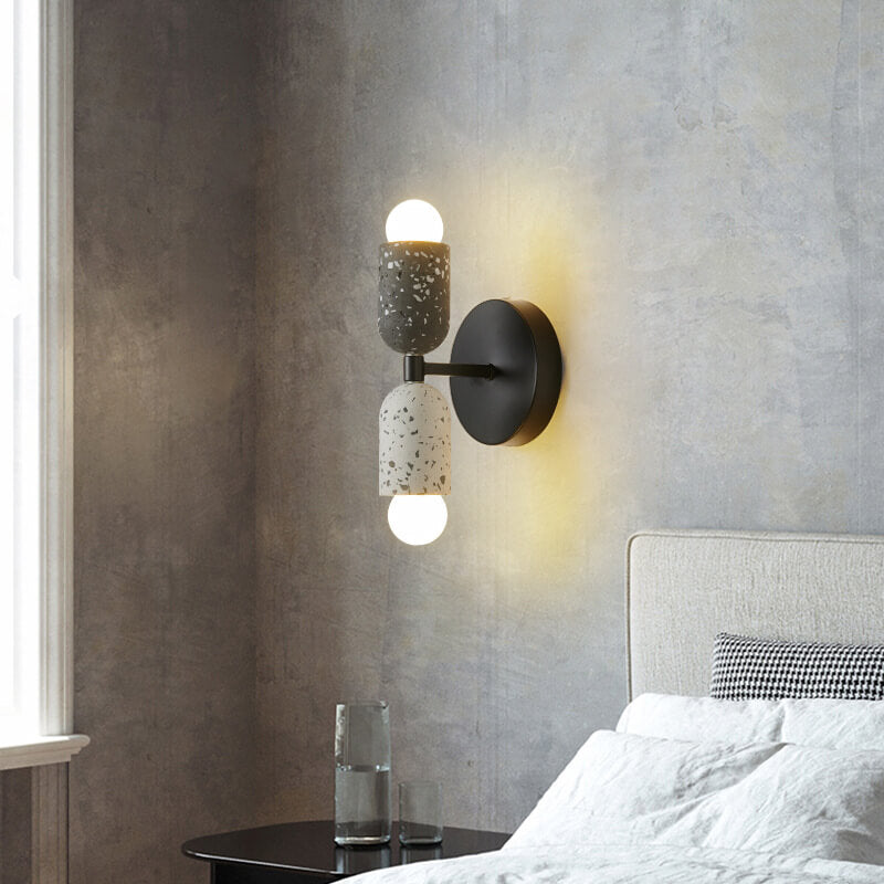 Wabi-Sabi Iron & Cement 2-Light Wall Sconce